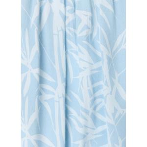 Whistles Blue Bamboo Leaves Tie Neck Blouse